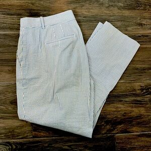 Jcrew seersucker pants, size 6, like new.